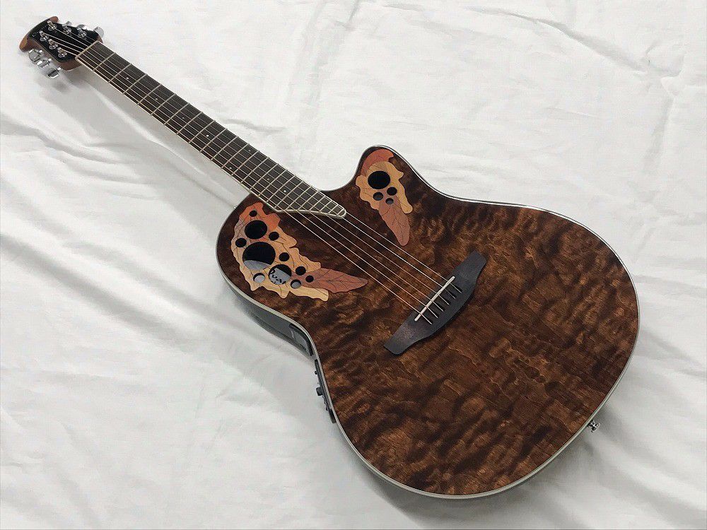 OvationCelebrityElitePlusSuperShallowBodyCE48PTigerEyeTGEオベーションアコースティックギターエレアコ