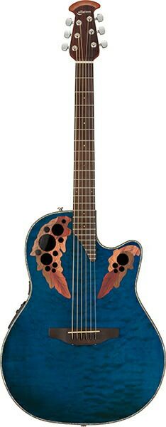 Ovation Celebrity Elite Plus CE44P-8TQ SET Transparent Blue Quilt 