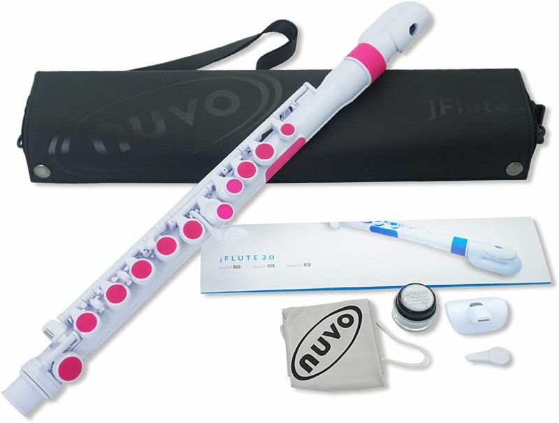 NUVO jFlute 2.0 White/Pinkヌーヴォ ジェイフルート ホワイト ピンク フルート プラスチック | JEUGIA