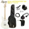 SquierbyFenderMiniJazzmasterHHMapleOlympicWhiteSETスクワイヤミニジャズマスターミニエレキギターホワイト