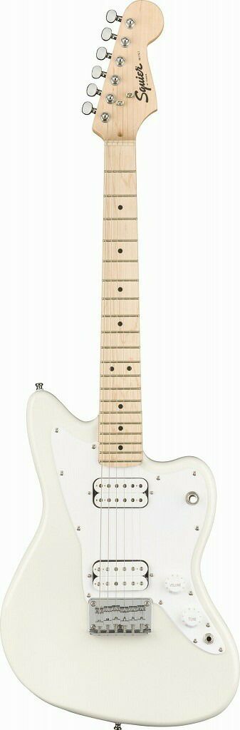 SquierbyFenderMiniJazzmasterHHMapleOlympicWhiteSETスクワイヤミニジャズマスターミニエレキギターホワイト
