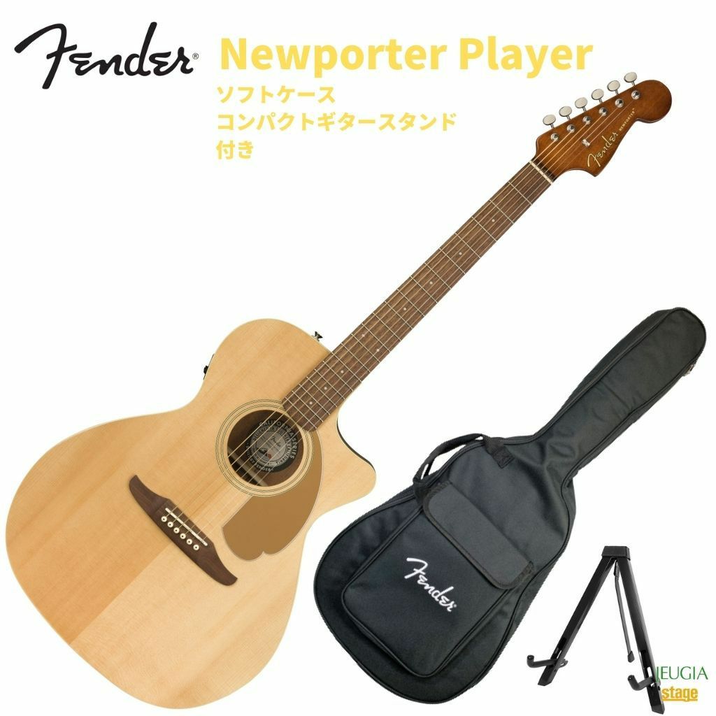 FENDER エレアコ ハードケース、ソフトケース付き（Fender Newporter 