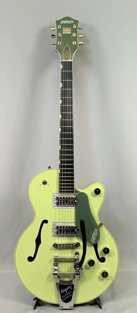 GretschG6659TPlayersEditionBroadkaster?Jr.CenterBlockSingle-CutwithString-ThruBigsby?Two-ToneSmokeGreenグレッチホロウボディセミアコグリーンブロードキャスターエレキギター