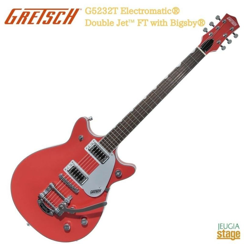 GretschG5232TElectromatic?DoubleJet?FTwithBigsby?,LaurelFingerboard,TahitiRedグレッチエレキギターエレクトロマチックダブルジェットタヒチレッド