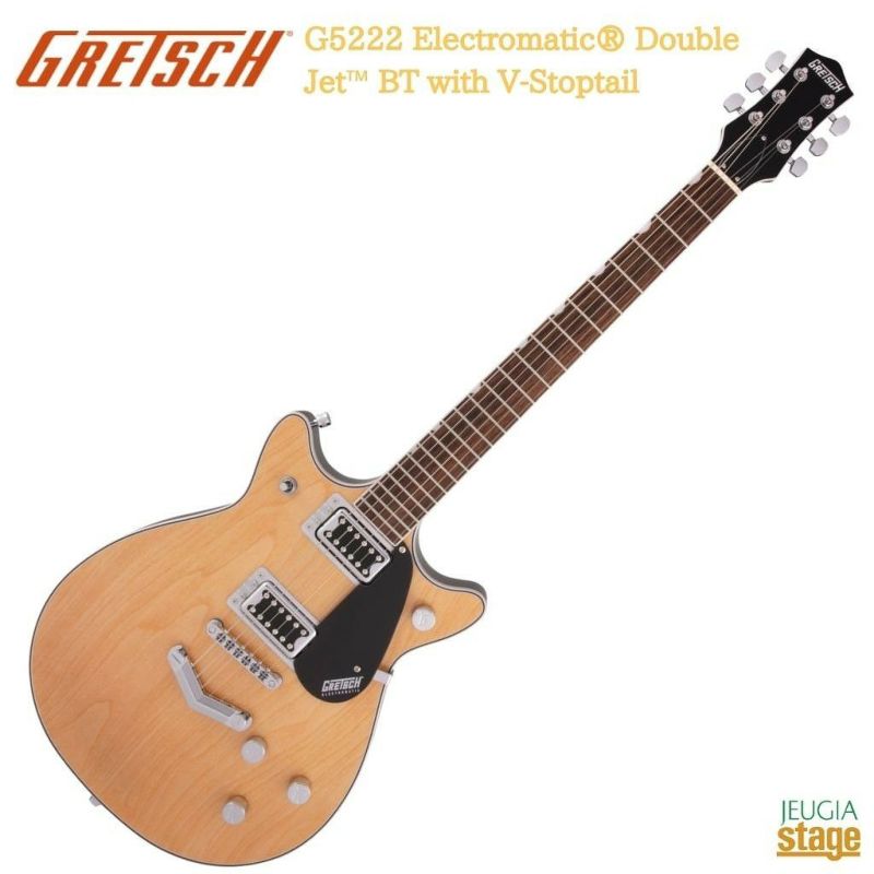 Gretsch G5222 Electromatic? Double Jet? BT with V-Stoptail, Laurel  Fingerboard, Aged Naturalグレッチ エレキギター エレクトロマチック ダブルジェット ...