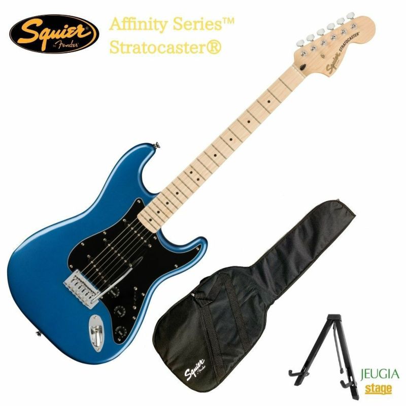 SquierbyFenderAffinitySeries?Stratocaster?LakePlacidBlueMapleFingerboardスクワイヤストラトキャスターエレキギターブルー【Stage-RakutenGuitarSET】