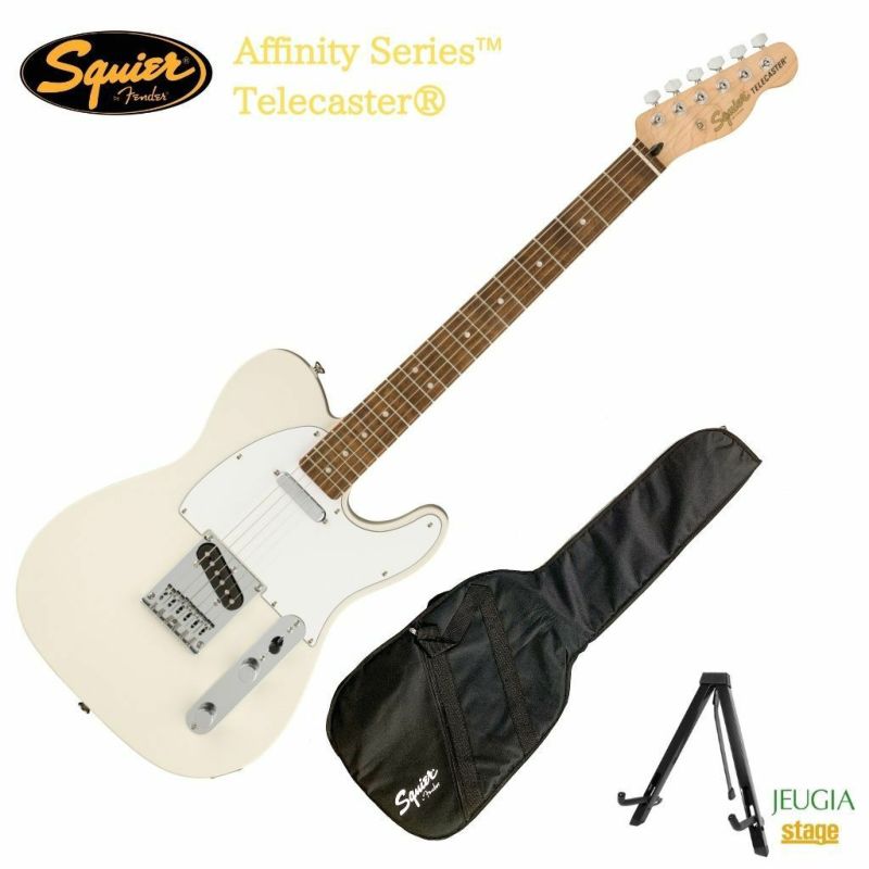 SquierbyFenderAffinitySeries?Telecaster?OlympicWhiteLaurelFingerboardスクワイヤテレキャスターエレキギターホワイト【Stage-RakutenGuitarSET】