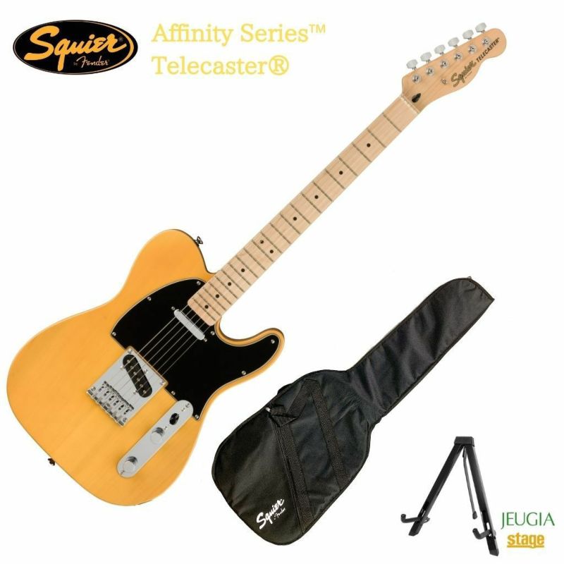 Squier by Fender Affinity Series? Telecaster? Butterscotch Blonde Maple  Fingerboardスクワイヤ テレキャスター エレキギター バタースコッチブロンド イエロー 【Guitar SET】 | JEUGIA