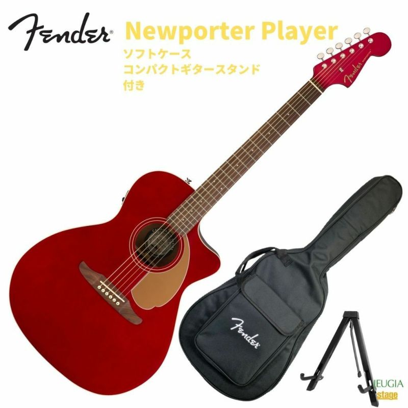 Fender Newporter Player Walnut Fingerboard Candy Apple Redフェンダー アコースティックギター  フォークギター アコギ エレアコ キャンディアップルレッド | JEUGIA