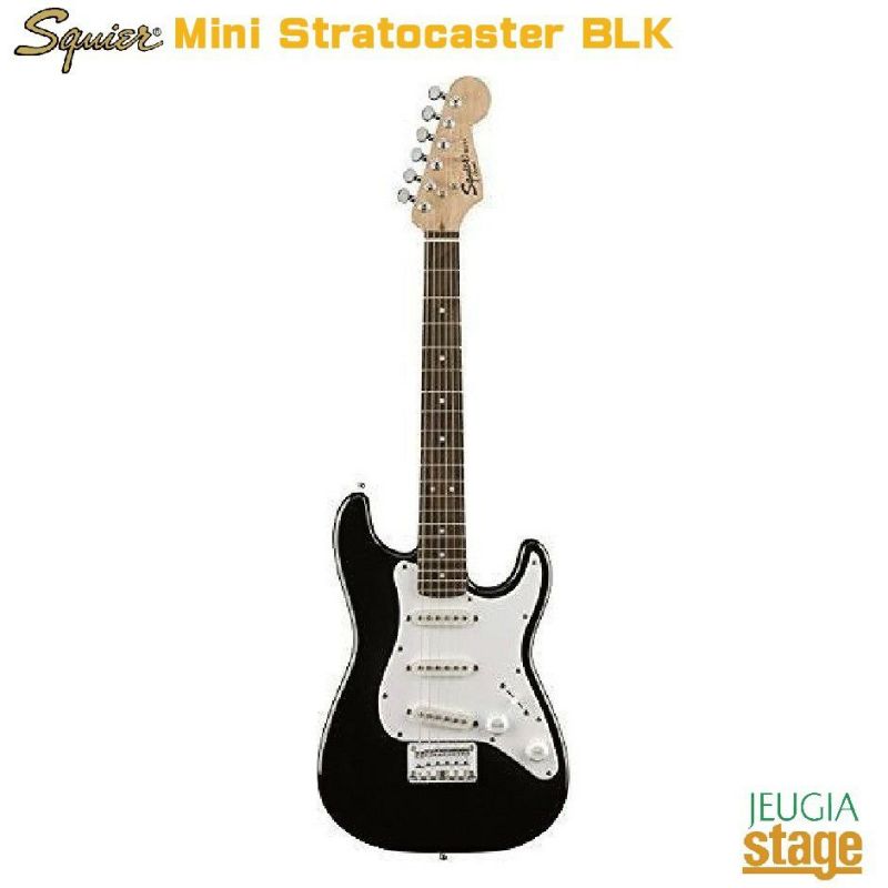 Squier by Fender Mini Stratocaster【ソフトケース付】Laurel Fingerboard Black BLKスクワイヤ  ストラトキャスター エレキギター ミニギター ブラック 【Guitar SET】※こちらの商品はお取り寄せとなります。在庫確認後ご連絡します。 |  JEUGIA