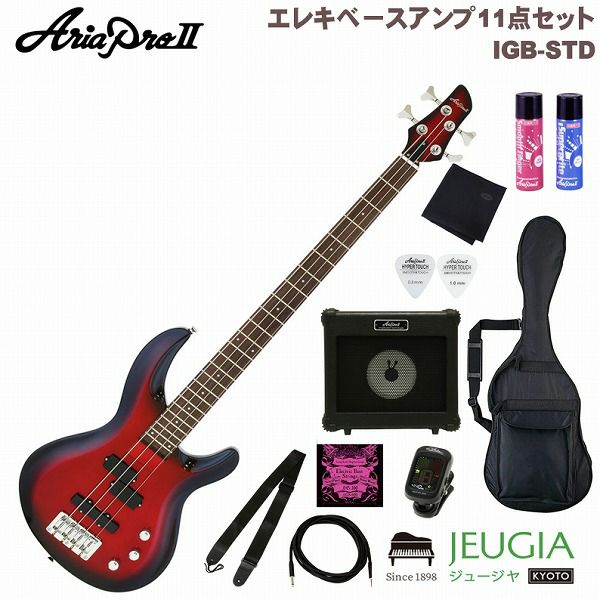 SALE定番人気即決◆新品◆送料無料AriaProII IGB-STD/5B MBK(Metallic Black) 5弦ベース/ケース付 Aria Pro II