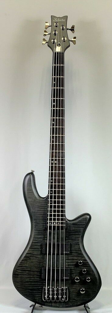 【中古】SCHECTERSTILETTOSTUDIO5AD-SL-ST5See-thruBlackSatinシェクターエレキベースアクティブブラック5弦スルーネック