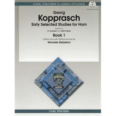 【ホルン教則本】カール・フィッシャー社　コプラッシュ60の練習曲60 Selected Studies Bk.1(+MP3 Audio Online)