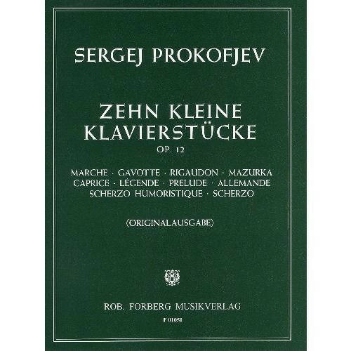 【ピアノスコア】フォルベルク社プロコフィエフ10の商品Op.12EpisodesOp.12