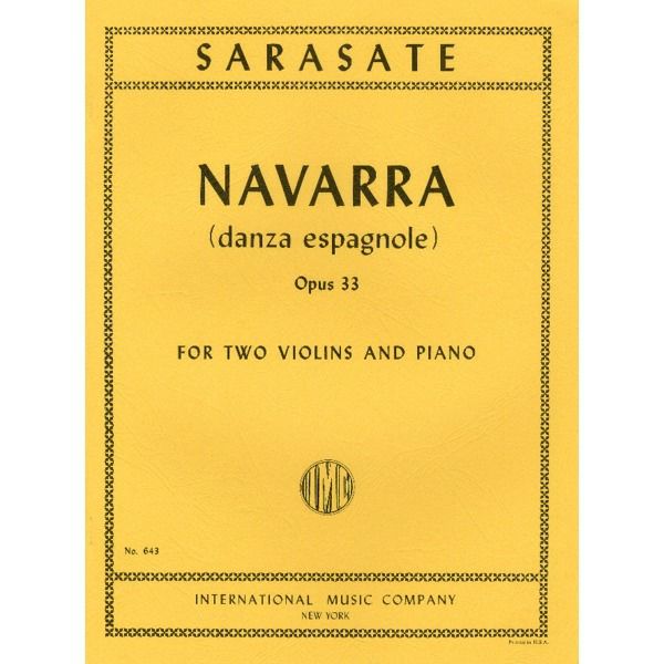 【2本バイオリンスコア】インターナショナル社サラサーテナバーラOp.33NavarraOp.33