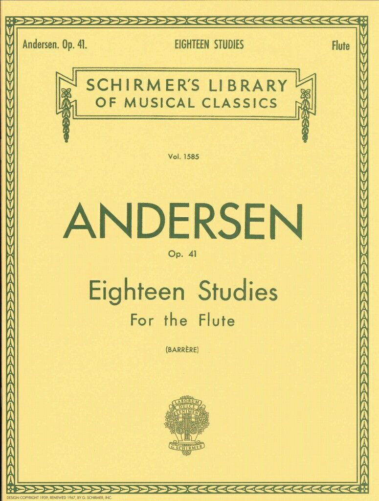 アンデルセン／フルートのための１８の練習曲OP.41