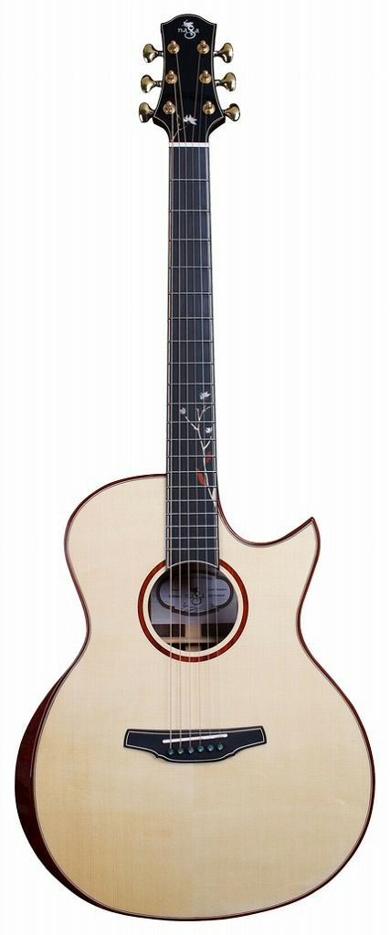 NagaGuitarsS-80GACナガギタースアコースティックギターフォークギターフィンガーピックカッタウェイナチュラル【Stage-RakutenGuitar】