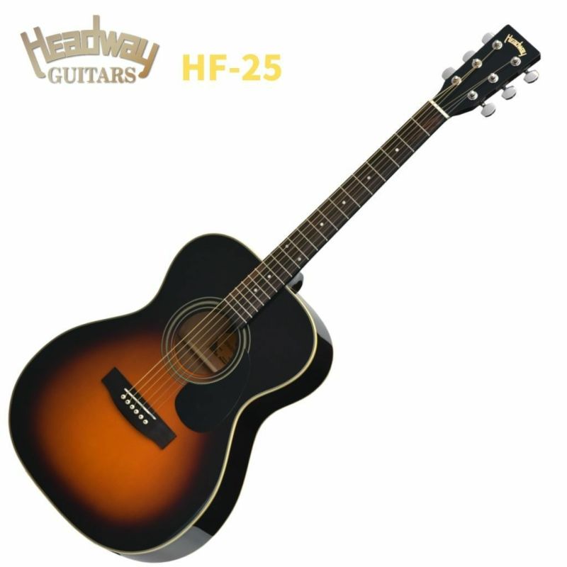 HeadwayHF-25SBSunBurstヘッドウェイアコースティックギターアコギフォークギターユニバースシリーズサンバースト