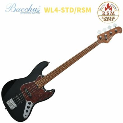 Bacchus WL4-STD/RSM BLK Blackバッカス エレキベース ローステッドメイプル ブラック | JEUGIA