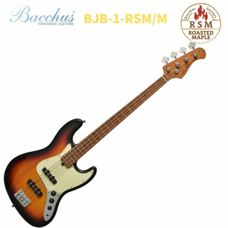 Bacchus BJB-1-RSM/M 3TS 3Tone Sunburstバッカス エレキベース ロース