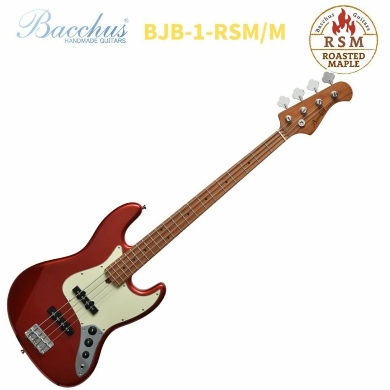 BacchusBJB-1-RSM/MCARCandyAppleRedバッカスエレキベースローステッドメイプルキャンディーアップルレッド