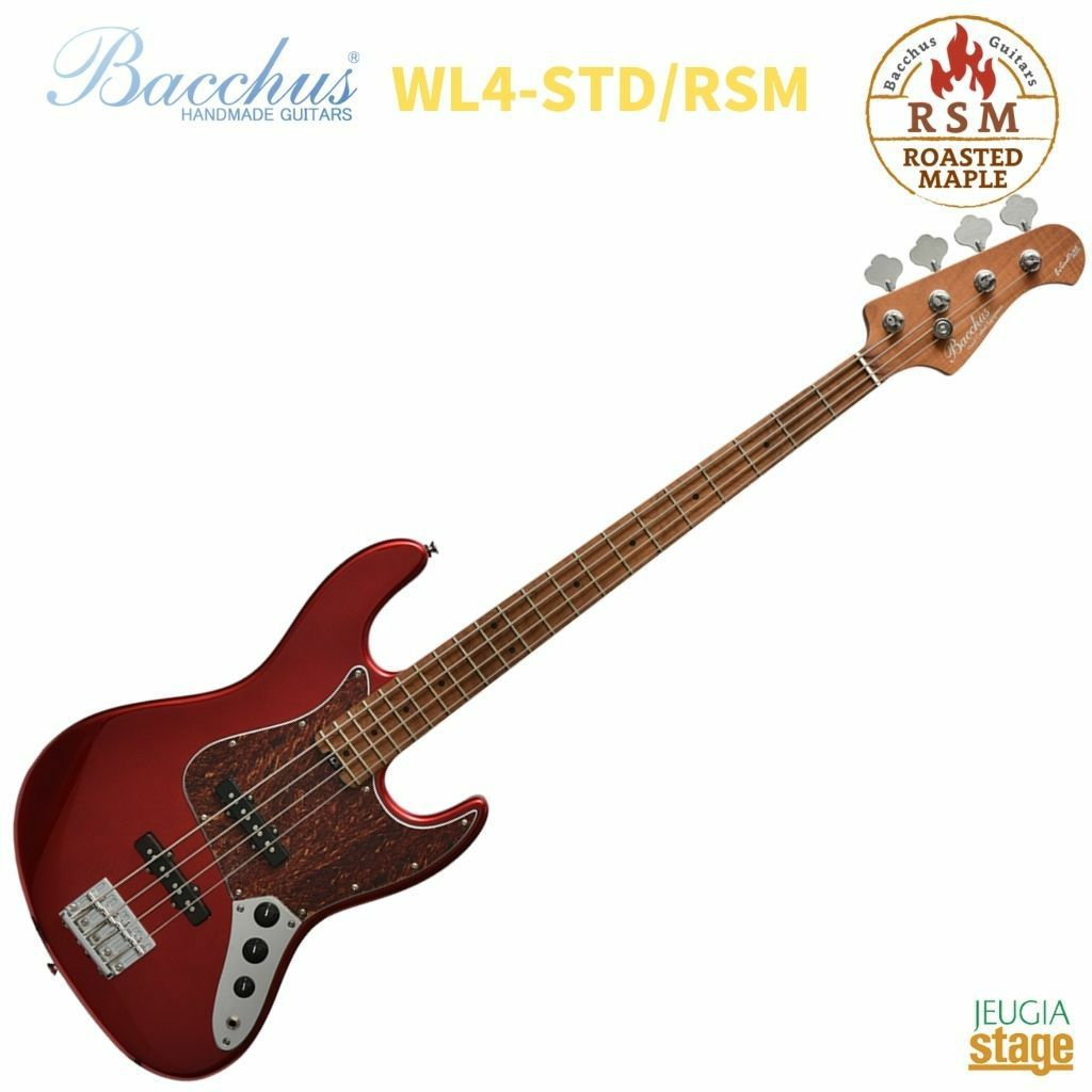 Bacchus WL4-STD/RSM CAR Candy Apple Redバッカス エレキベース 