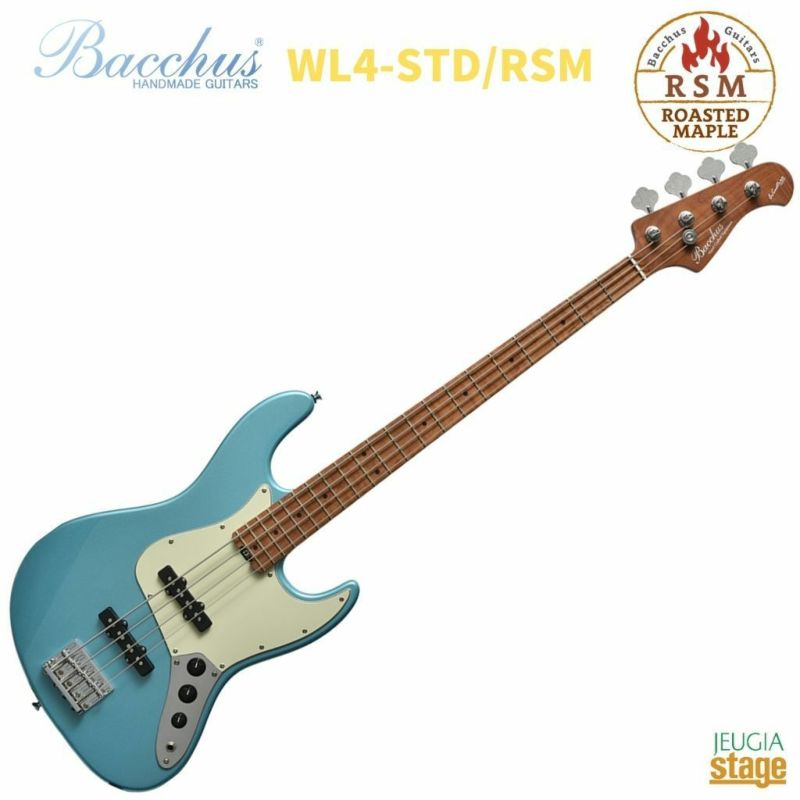 BacchusWL4-STD/RSMOTMOceanTurquoiseMetallicバッカスエレキベースローステッドメイプルオーシャンターコイズメタリック