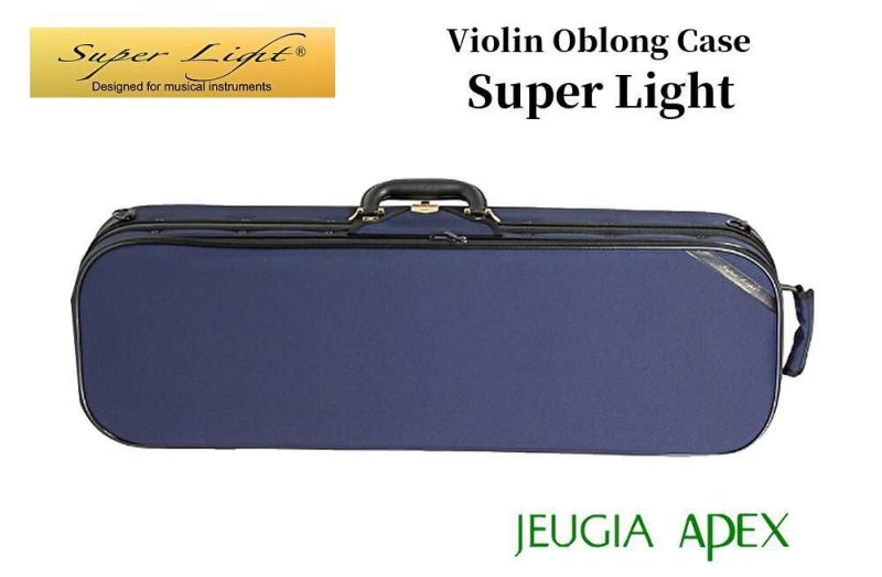 スーパーライト バイオリンケース オブロング(四角)型 ブルー【APEX-Rakuten Stringed instrument】 | JEUGIA
