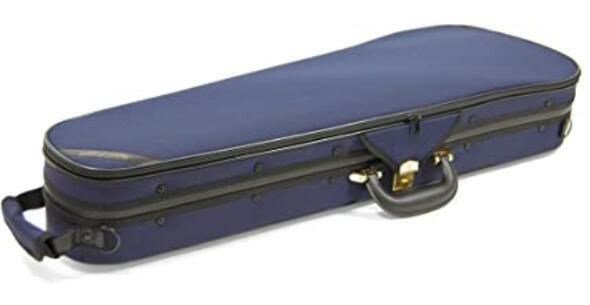 スーパーライトバイオリンケースシェイプト(三角)型ブルー