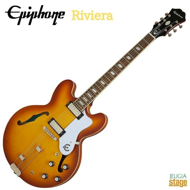 EpiphoneRivieraRoyalTanエピフォンリビエラエレキギターセミアコサンバースト