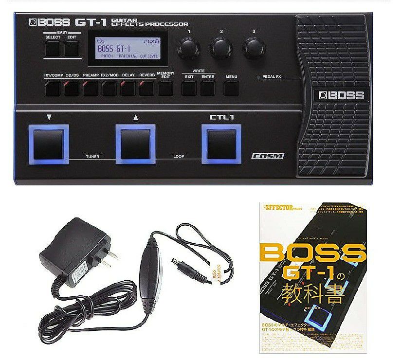 BOSS GT-1 はじめてのマルチエフェクターセット 【攻略本・電源 