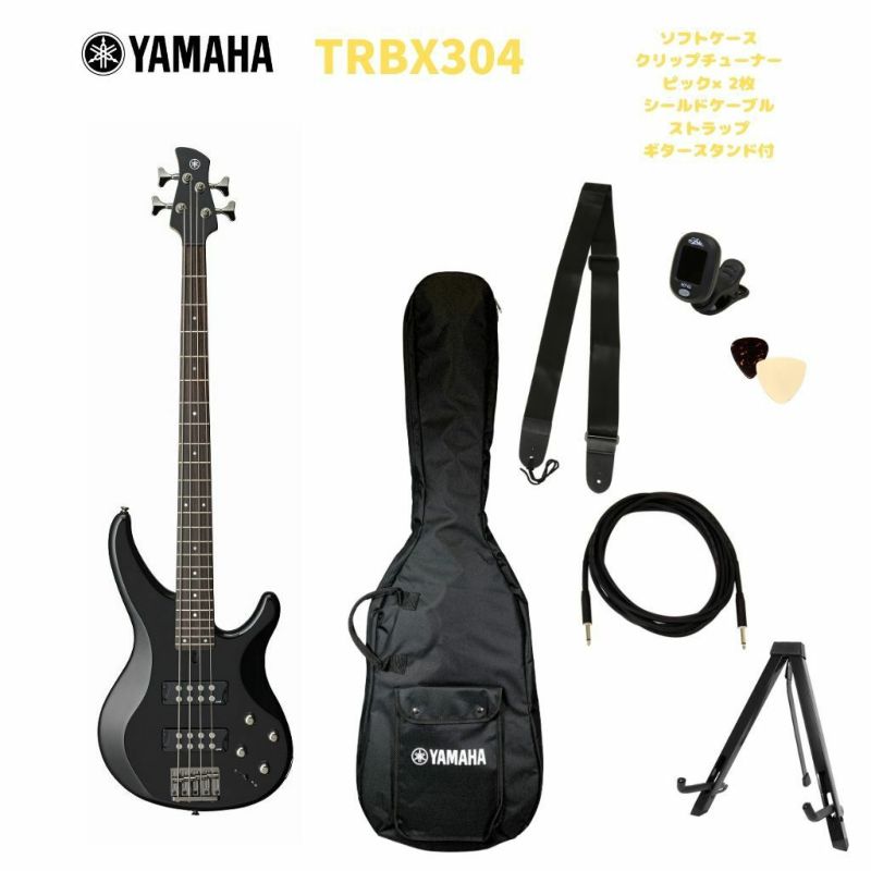 YAMAHA TRBX304 BLヤマハ エレキベース TRBXシリーズ ブラック【Stage- Bass SET】 | JEUGIA