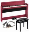 【高低自在椅子・ヘッドホンセット】KORGC1AirRDDIGITALPIANOREDコルグ電子ピアノレッド【お客様組立て品】