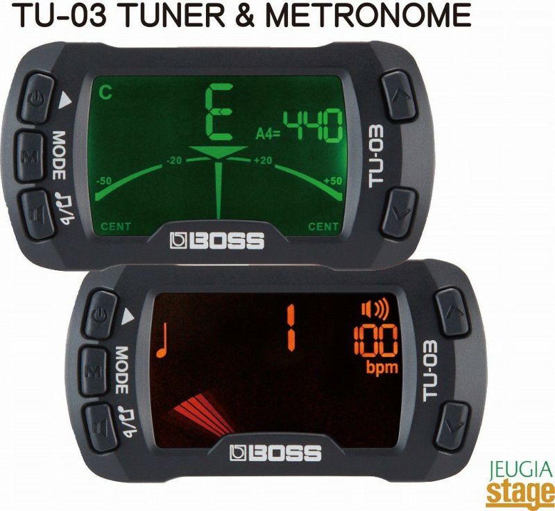 BOSSTU-03Crip‐OnChromaticTuner&Metronomeボスクリップオンクロマチックチューナー＆メトロノーム【Stage-RakutenGuitarAccessory】