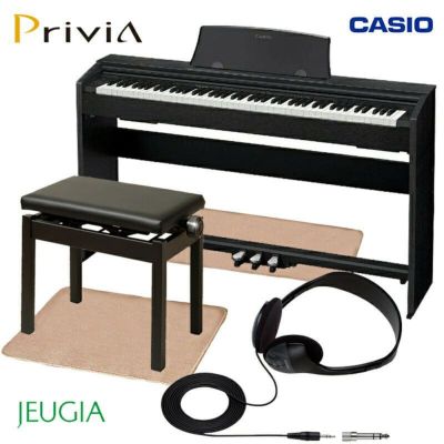 【マット・高低自在イス・ヘッドフォン付き】CASIO Privia PX-770 BK カシオ デジタルピアノ 電子ピアノ プリヴィア 88鍵盤  ブラック【お客様組み立て品】, ※こちらの商品はお取り寄せとなります。在庫確認後ご連絡します。