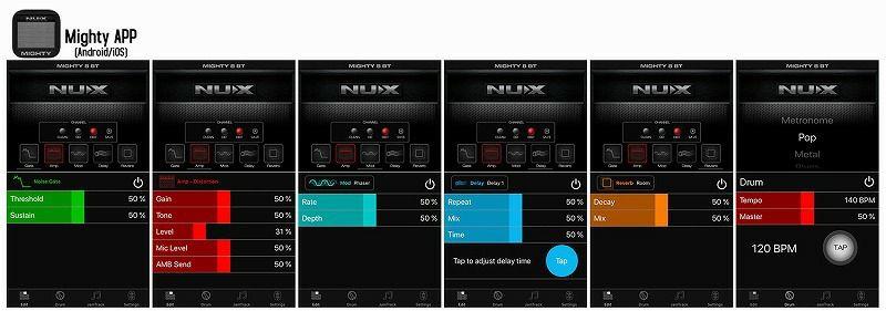 NUXMighty8BTAmplifierナックスギターアンプポータブルアンプブルートゥース電池駆動