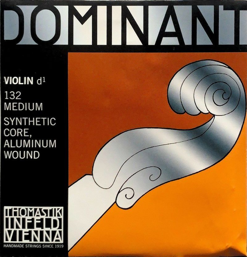 D線ドミナント　DOMINANT　バイオリン弦　132　シンセティックコア　単品　JEUGIA