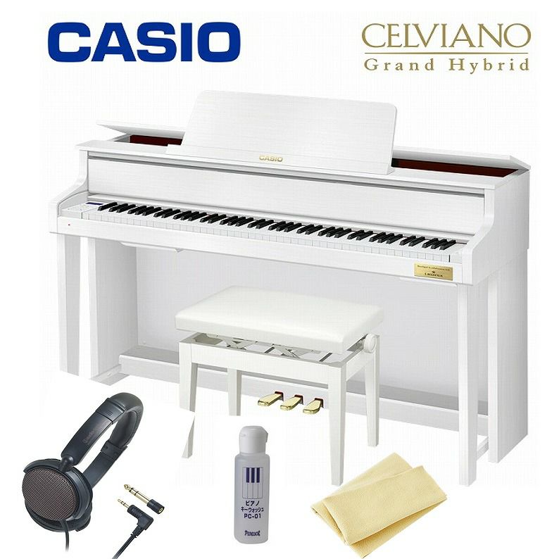 【お手入れセットヘッドフォン付】CASIO GP-310 WE カシオ デジタルピアノ 電子ピアノセルヴィアーノ ホワイトウッド調 88鍵盤  CELVIANO Grand Hybrid【メーカー3年保証付き】 | JEUGIA