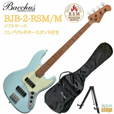 Bacchus BJB-1-RSM/M BLK エレキベース ジャズべタイプ ローステッド