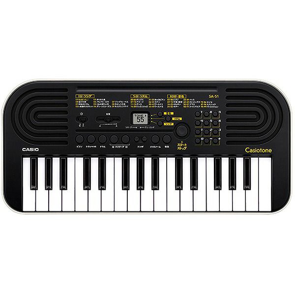 CASIO(カシオ)SA-51ミニキーボードブラックライトグレー【32ミニ鍵盤】