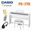 CASIOPriviaPX-770WESETカシオデジタルピアノ電子ピアノオススメプリヴィアセット88鍵盤ホワイトウッド