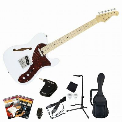 Legend LTE-69TL TT WH White Tortoise Pickguard SET レジェンド エレキギター ギター テレキャスター  タイプ シンライン ホワイト セット【初心者セット】【アンプセット】 | JEUGIA