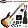 SquierbyFenderClassicVibe60sStratocasterSET3-ToneSunburstスクワイヤストラトキャスターエレキギターギターサンバーストセット【初心者セット】【アンプセット】