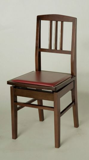 ITOMASA 背付きピアノ椅子(トムソン椅子） NO.5黒半艶ウォルナット