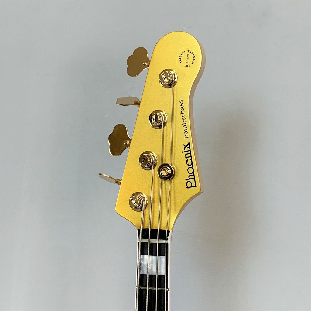 PhoenixBB-4-109GoldKyotoVersion「紅葉の金閣寺」ModelTUNEチューンエレキベースゴールド金フェニックス