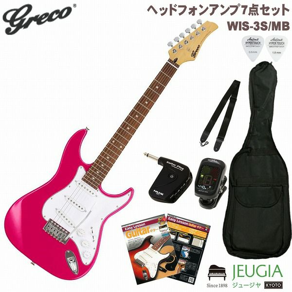 【特価品】【ヘッドホンアンプセット】Greco(グレコ) WIS-3S/MB PPK (パールピンク/メルバウ指板) エレキギター | JEUGIA