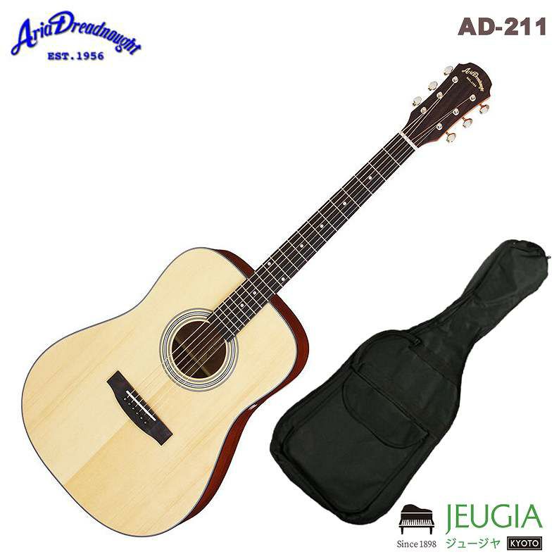 【初心者セット】ARIA201NSETアリアアコースティックギターナチュラルセットフォークギター