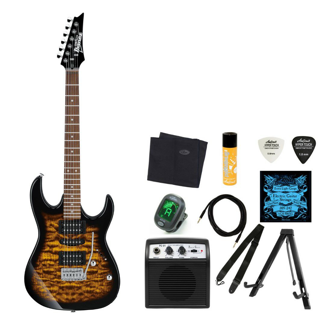 Ibanez GRX70QA SB(Sunburst)【初心者セット】アイバニーズ エレキ 