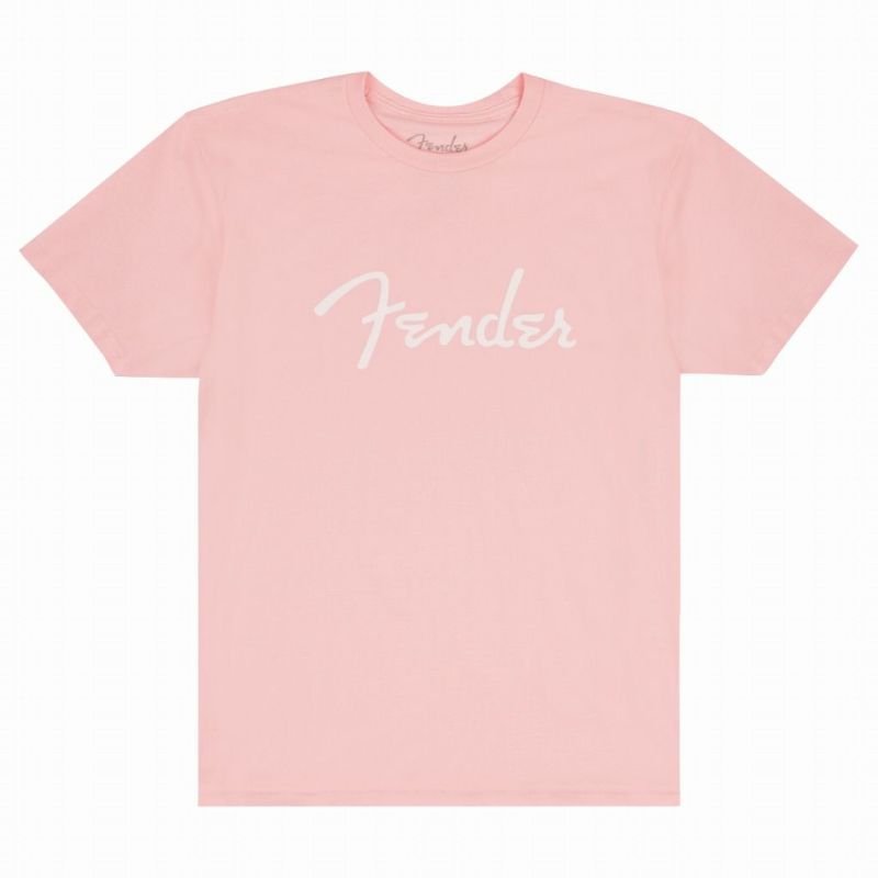 FENDERSPAGHETTILOGOT-SHIRT,SHELLPINKS-SIZE