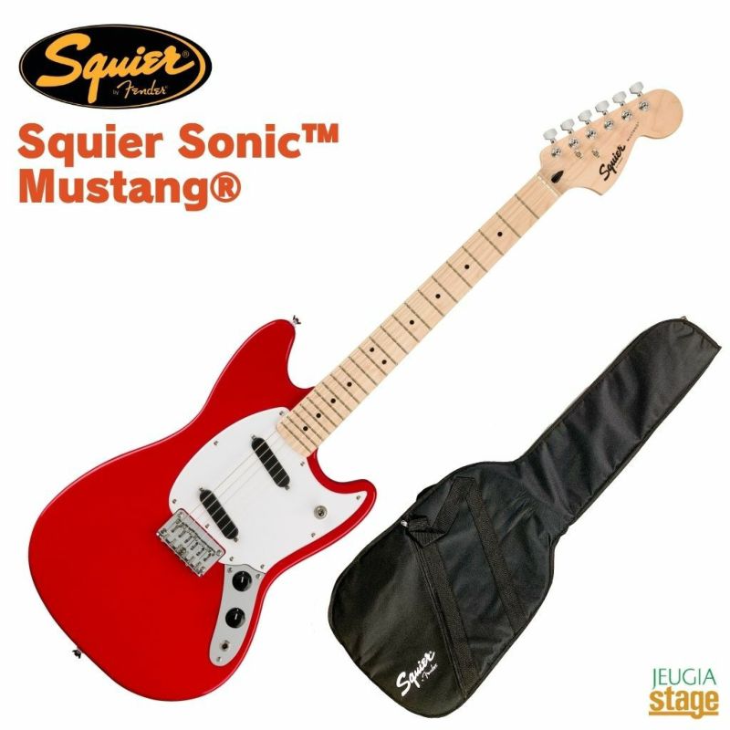 SquierSquierSonicMustangTorinoRedスクワイアスクワイヤーエレキギターソニックムスタングフェンダーFender赤